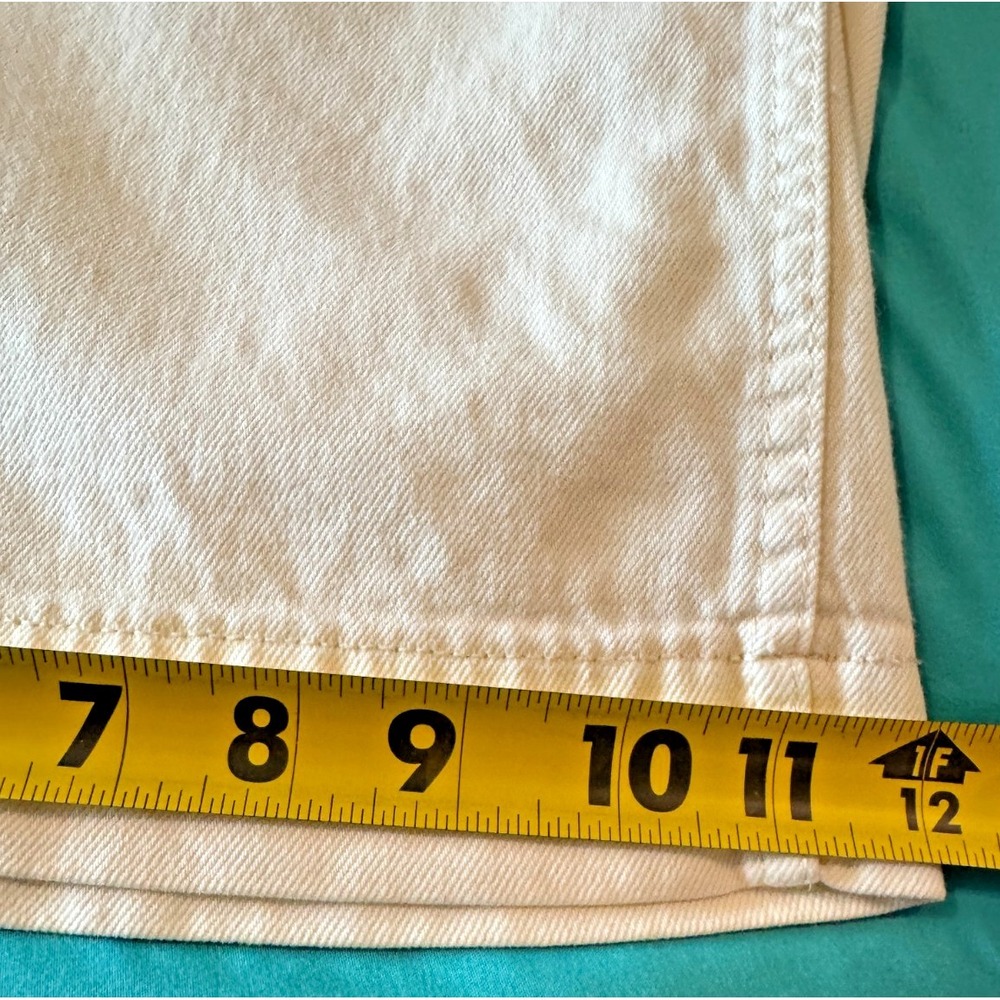 On 34th Cream Wide Leg Baggy Denim Jeans Women's 16/33 Stretch Boho Summer - Picture 9 of 9